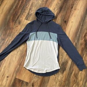 Navy and Cream Long Sleeve Hoodie for Men